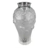 Lalique, "Giverny" Crystal Vase In Original Box