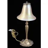 Tiffany Studios, Gilt Bronze Table Lamp & Shade, Nice signed original lamp # 16A accompanied by a Favrile shade has an unfortunate crack