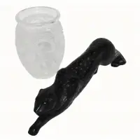Lalique, Black Panther & Lalique Bagatelle Vase