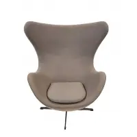 Arne Jacobsen, for Fritz Hansen, Grey upholstered egg chair