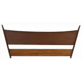 King size walnut headboard with burnt signature by George Nakashima, King size walnut headboard with burnt signature, sold Jun 2026