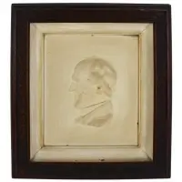 Byron M. Pickett, B. M. Pickett, A marble profile portrait plaque by noted American sculptor B