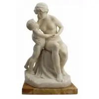 Daniel Greiner, Untitled, Mother and child marble sculpture