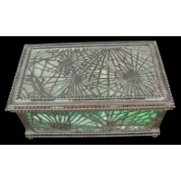 Pine Needle Box by Tiffany Studios, Tiffany Pine Needle box with fitted wood interior, sold May 2026