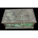 Pine Needle Box by Tiffany Studios, Tiffany Pine Needle box with fitted wood interior, sold May 2026