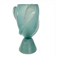Barovier, Toso Contemporary Italian Aqua Blue Vase