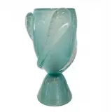 Barovier, Toso Contemporary Italian Aqua Blue Vase