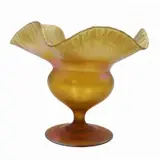 Favrile Ruffled Edge Compote by Louis Comfort Tiffany, sold Dec 2025