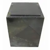Paul Evans, Slate Top Cube Table, Nice original cube in mixed metal with slate insert