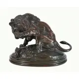 Antoine-Louis Barye, Lion and Serpent, No. 3, 1833, Bronze