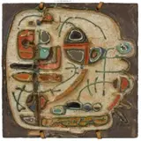 Sofia Kisselov, Glazed earthenware plaque, Glazed earthenware plaque