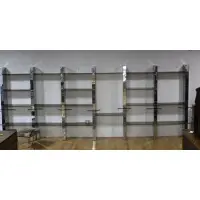 Paul Evans, Cityscape Piece Wall Unit, c. 1970, Chrome-plated steel