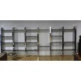 Paul Evans, Cityscape Piece Wall Unit, c. 1970, Chrome-plated steel