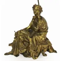 Auguste Moreau, Untitled, Large gilt bronze of a classical lady