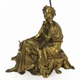 Auguste Moreau, Untitled, Large gilt bronze of a classical lady