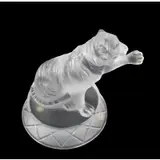 Lalique, France Signed Glass Tiger, Glass Circus Tiger