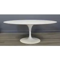 Eero Saarinen, for Knoll Oval Tulip Dining Table, enameled cast aluminum