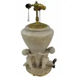 Pietro Bazzanti, Good big size with nice gilt bronze mounts, Alabaster and bronze mounted figural lamp