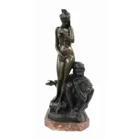 Arab and slave beauty by Bruno Zach, Bronze sculpture signed on base, sold Apr 2025