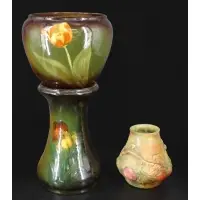 Pedestal with a Planter and a Planter by Weller, sold Oct 2024