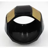 Mary Moser, Signed Gilt & Black Etched Glass Sculpture