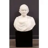 Henry Dexter, Original / of/ Agassiz/ Made To The Order Of/ Hon. Nathaniel Thayer / By / Henry Dexter Sculptor/ 1867, MARBLE BUST OF AGASSIZ A large marble bust of Louis Agassiz (1807-1873