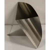 Maria Pergay, MARIA PERGAY MAGAZINE RACK, CA, 1970 satin finish stainless steel