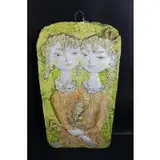 Ugo Lucerni, Le Cucina, Midcentury Glazed Terracotta plaque
