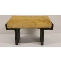 Paul Evans, Midcentury Sculpted Bronze Bench, 1970, PAUL EVANS Sculpted Bronze bench with beige tufted velvet upholstery