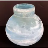 Seguso, A.V. Arte Vetro Frosted Blue Glass Vase