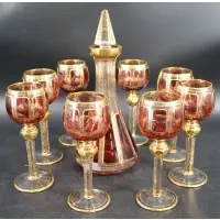 Glass And Decanter Set by Mary Moser, sold Oct 2023