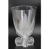 Lalique, Crystal Osmonde Shell Footed Vase