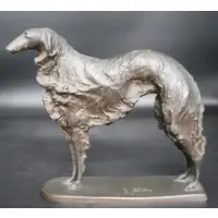 Frank Vittor, Fr. Vittor, Bronze sculpture of a Borzoi dog bronze