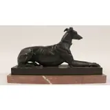Tom, lévrier d'Algérie, esquisse (Tom, Algerian Greyhound) by Antoine-Louis Barye, Bronze sculpture, sold Mar 2023