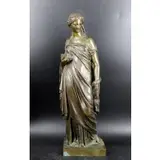 E. Aizelin, E. Aizelin F. 1864, A large Barbedienne bronze of a woman