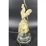Prosper Lecourtier, Untitled, A bronze sculpture of a Rooster mounted as a lamp