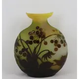 Galle, Signed Cameo Art Glass Vase