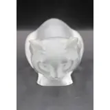 Lalique, Frosted Glass Figure "Chat Couche"
