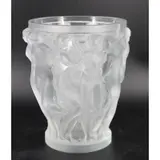 Lalique, France Glass Bacchantes Vase As / Is