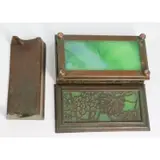 Grapevine Pen Wipe & Stamp Box by Tiffany Studios, sold Oct 2022
