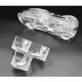 Daum, France Roadster & Tumbling Blocks Sculpture