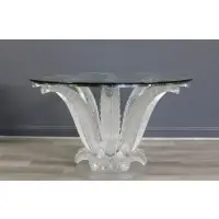 Lalique, France Clear Crystal Cactus Round Table