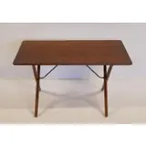 Teak Table With Brass Stretcher by Hans J. Wegner, sold Apr 2022