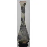 Galle, Signed Tall French Cameo Glass Vase