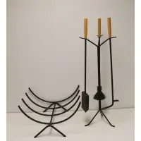 Fire Tools & Log Rack, Howard Miller by George Nelson, sold Mar 2021