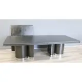 Karl Springer, Linen Wrapped Dining Table