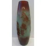 Galle, Signed Fire Glaze Poppy Vase