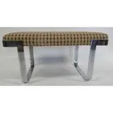 Karl Springer, Chrome And Upholstered Bench