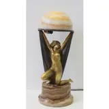 Alexandre Kelety, Untitled, Gilt And Patinated Bronze Figural Lamp