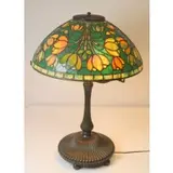Crocus Table Lamp by Tiffany Studios, Tiffany Studios NY Crocus leaded glass and bronze base lamp, sold Sep 2020